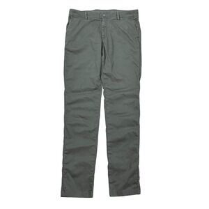 Spoke Build B Straight Chinos Mens 35 (Fits 36x35) Green Stretch Cotton Classic